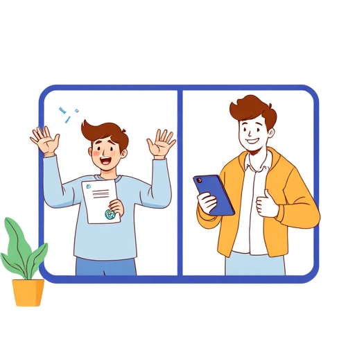 新用戶興奮開戶與舊用戶完成任務的分割畫面，展示 New New Bank App 互動