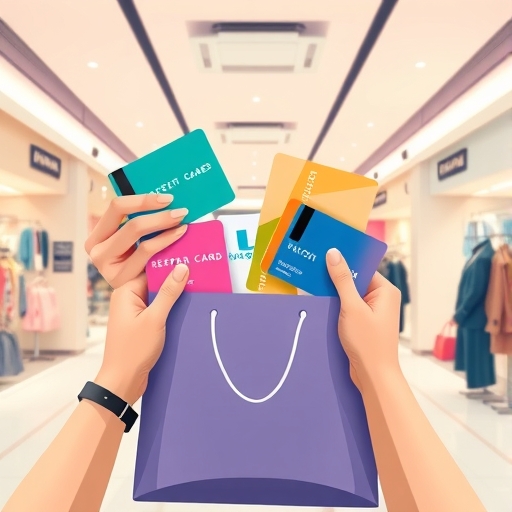 多種信用卡優惠在華泰名品城購物環境中，展示設計師商品購物袋與明亮氛圍