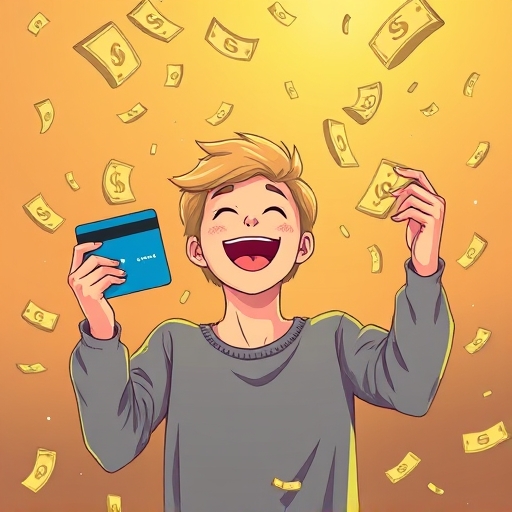 一位專業人士興奮握著SEO策略文件，周圍環繞著關鍵字和排名符號，營造溫暖成功的氛圍